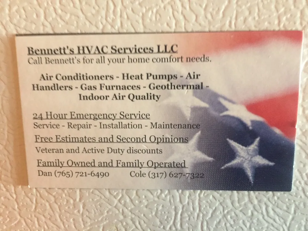 Slide of Bennett's HVAC Services