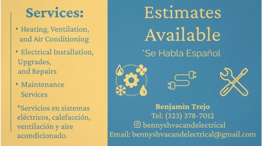 Slide of Bennys HVAC & Electrical