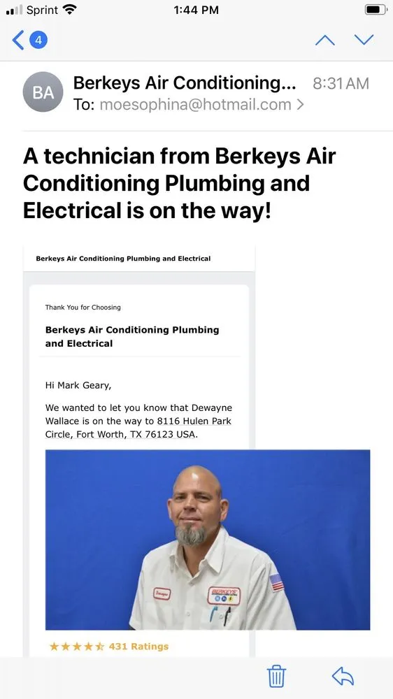 Slide of Berkeys Air Conditioning, Plumbing & Electrical