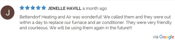 Slide of Bettendorf Heating & Air Conditioning
