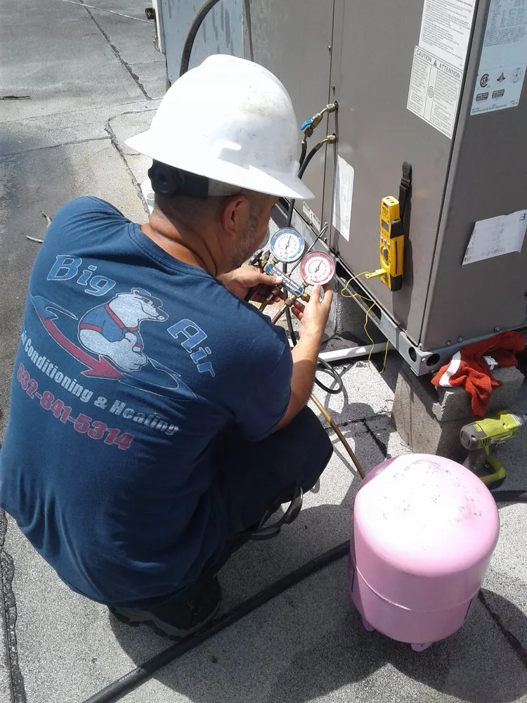 Slide of big air a/c & heating