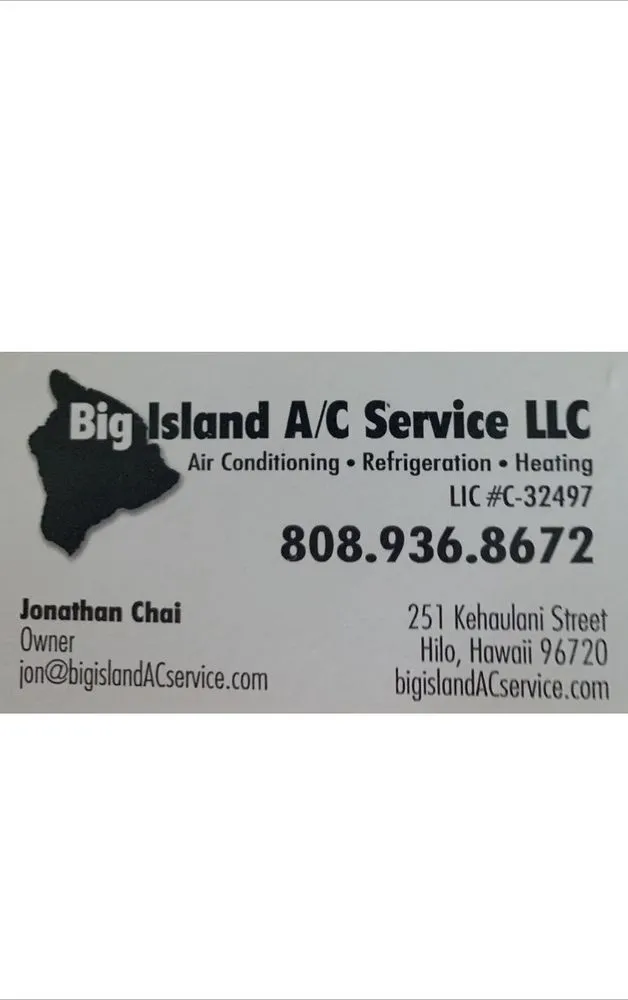 Slide of Big Island AC Service