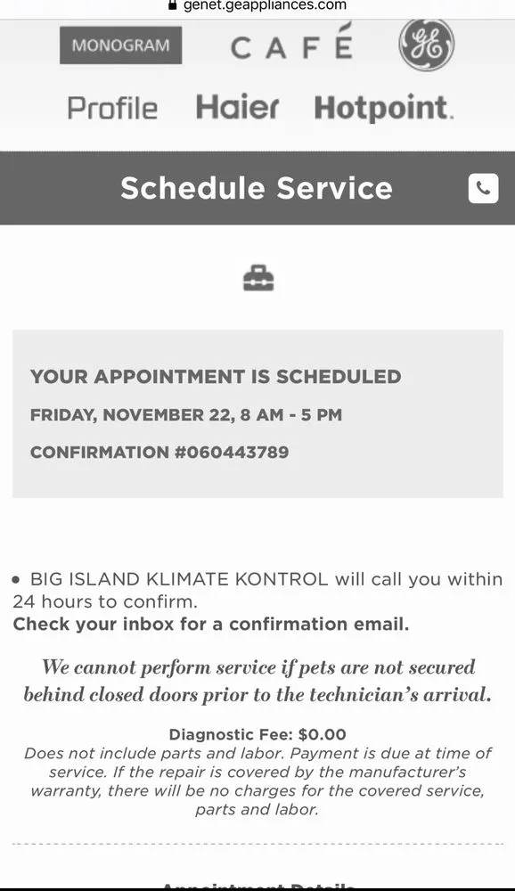 Slide of Big Island Klimate Kontrol