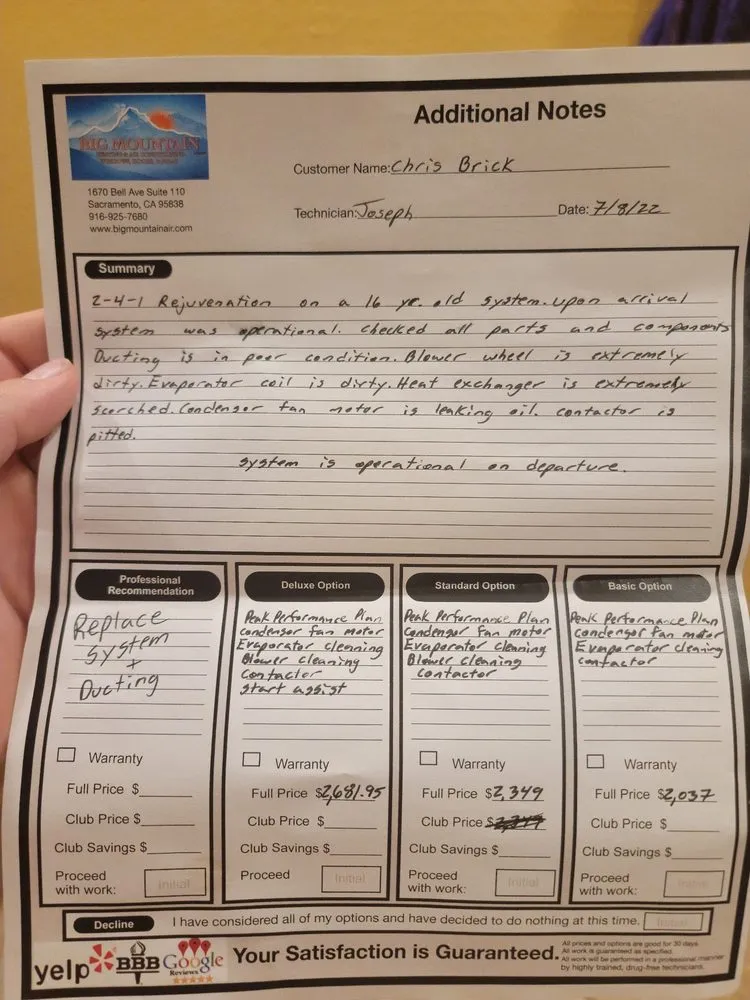 Slide of Big Mountain Heating & Air Conditioning