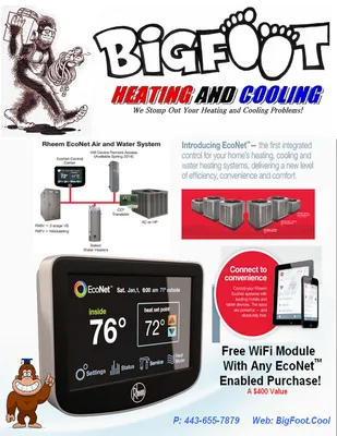 Bigfoot Heating And Cooling Logo