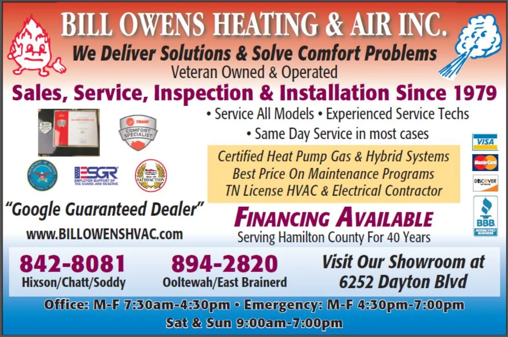 Slide of Bill Owens Heating & Air Conditioning