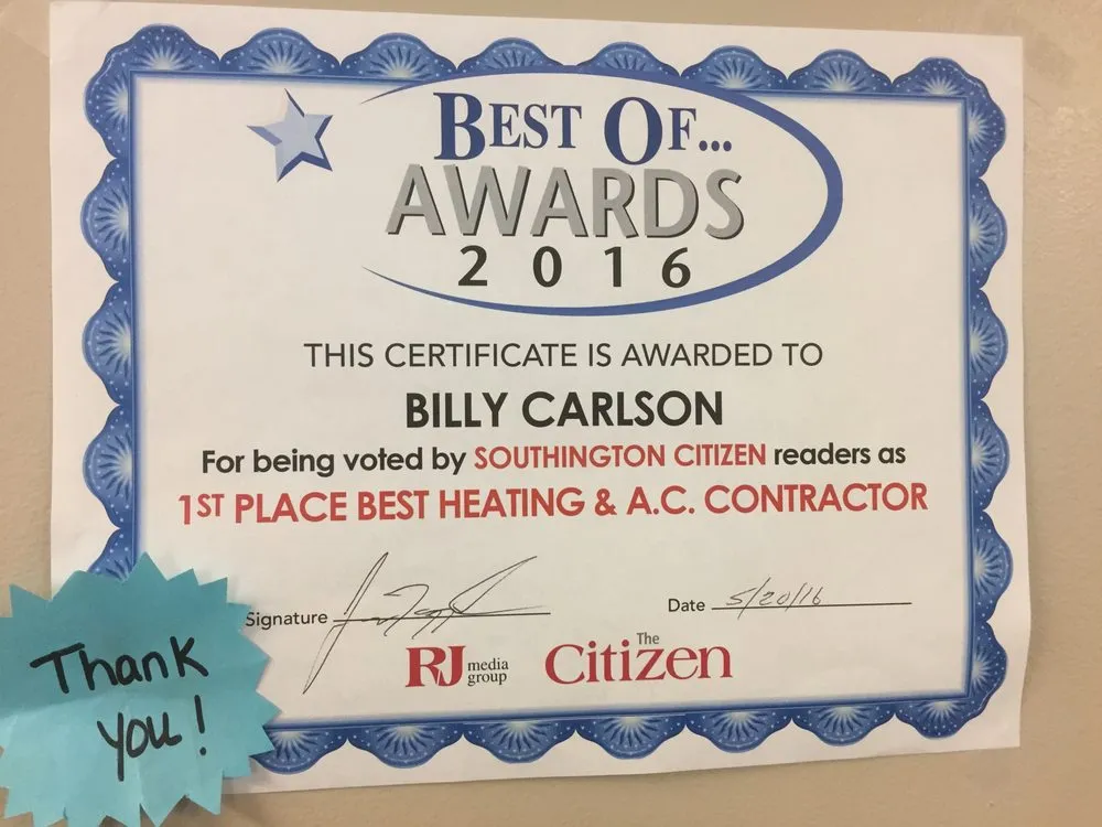 Slide of Billy Carlson Heating & Air Conditioning
