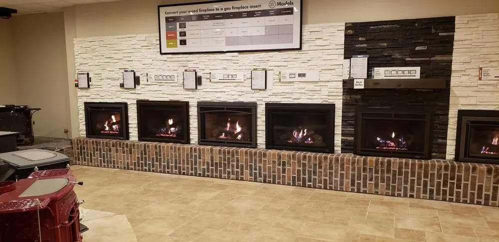 Slide of Birch Heating and Cooling Fireplace and Patio