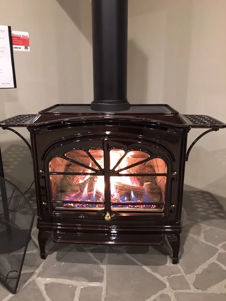 Slide of Birch Heating and Cooling Fireplace and Patio