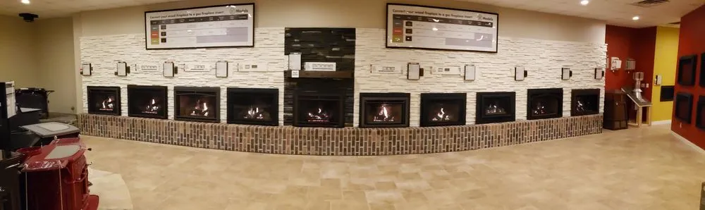Slide of Birch Heating and Cooling Fireplace and Patio