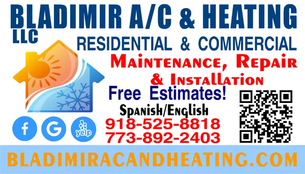 Bladimir A/C & Heating Logo