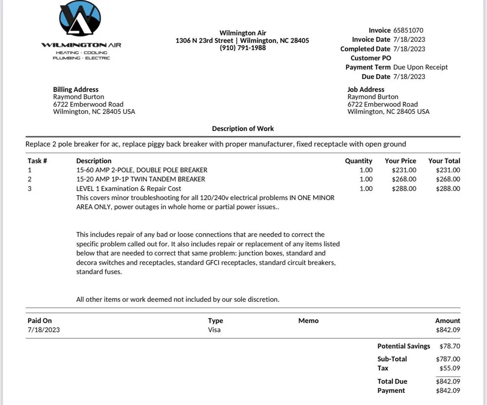 Slide of Blaze Heating, Cooling, Electrical & Plumbing - Cape Fear