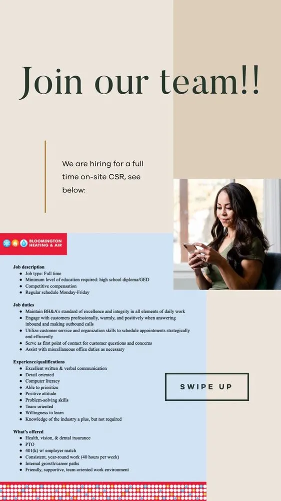 Slide of Bloomington Heating & Air