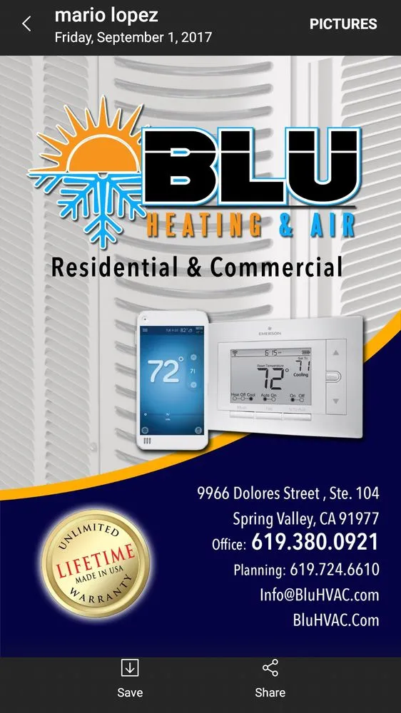 Slide of Blu Hvac Heating & Air