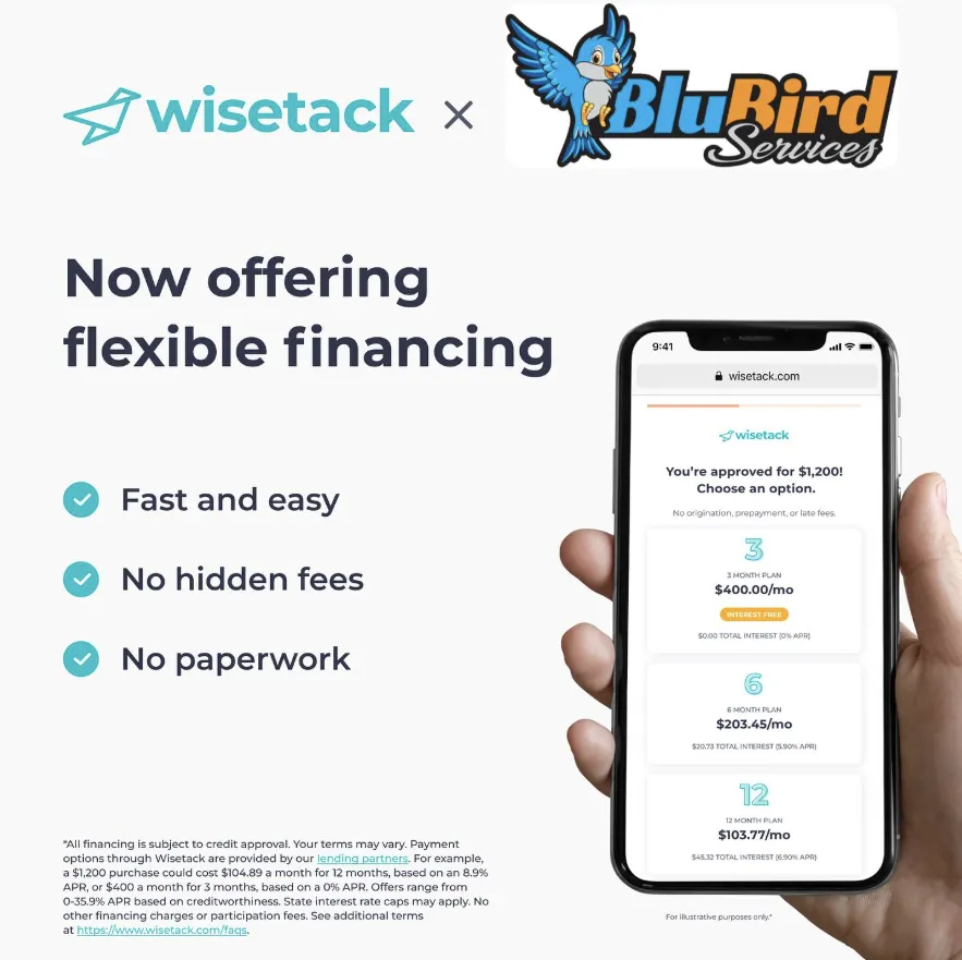 Slide of BluBird Services