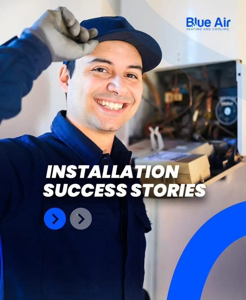 Slide of Blue Air Heating Cooling