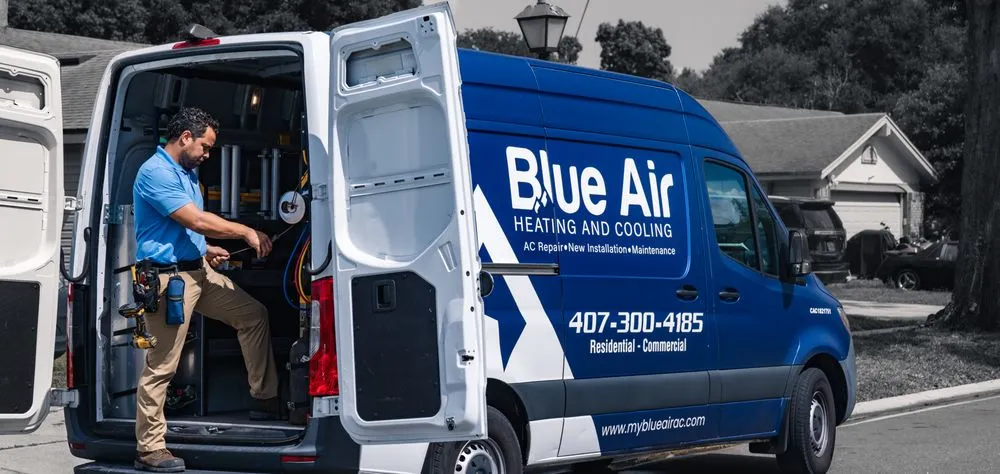 Slide of Blue Air Heating Cooling