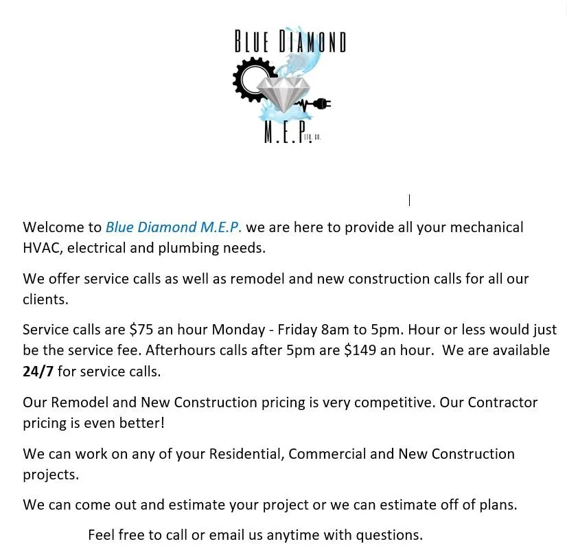 Slide of Blue Diamond MEP