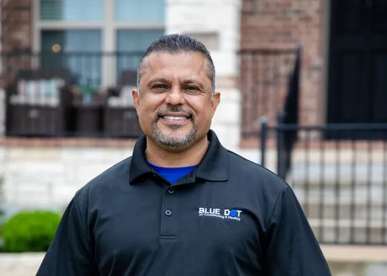 Blue Dot Air Conditioning & Heating Logo