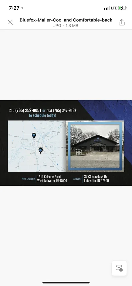 Slide of Blue Fox Heating and Cooling