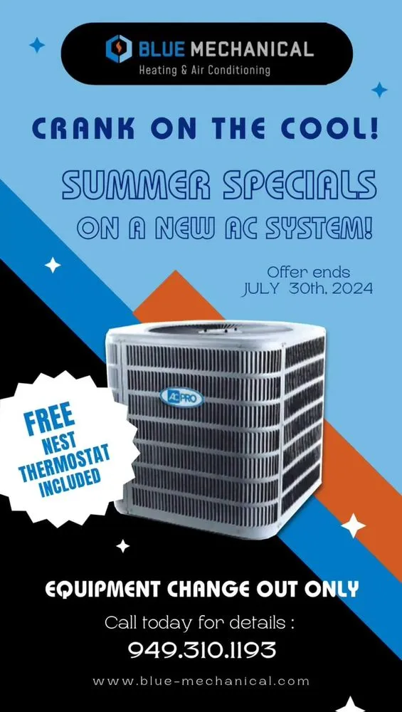 Slide of Blue Mechanical Heating & Air Conditioning