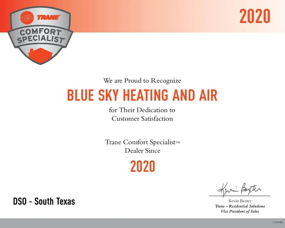 Slide of Blue Sky Heating and Air