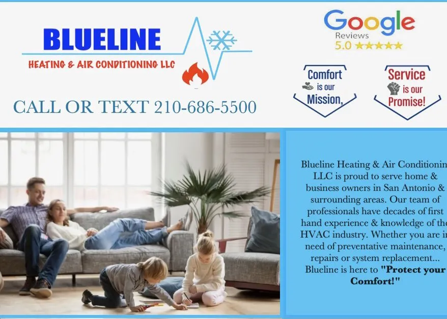 Slide of Blueline Heating & Air Conditioning