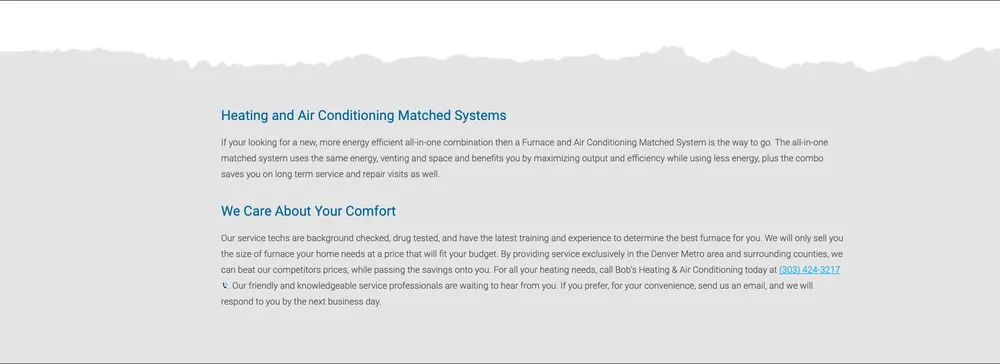 Slide of Bob's Heating & Air Conditioning