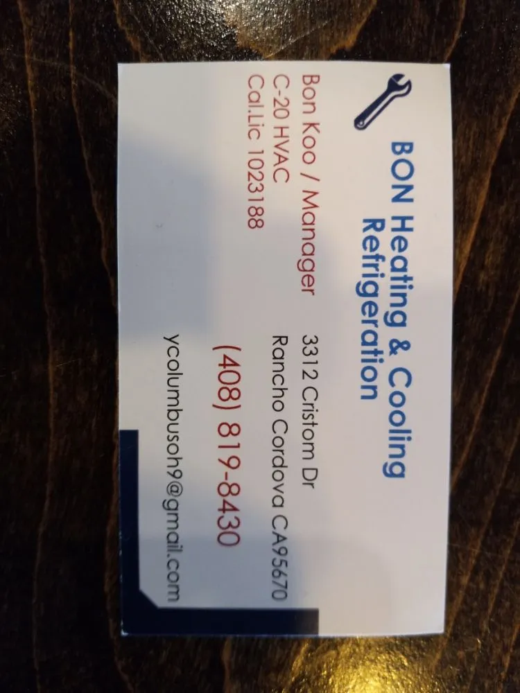 Slide of BON Heating & Cooling Refrigeration