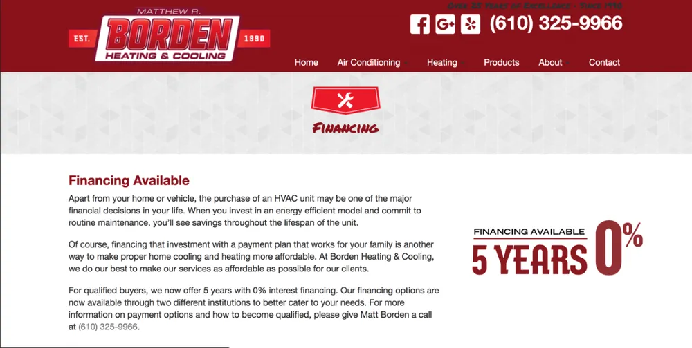 Slide of Borden Heating & Cooling