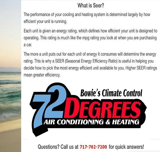 Slide of Bowie's Climate Control-72 Degrees