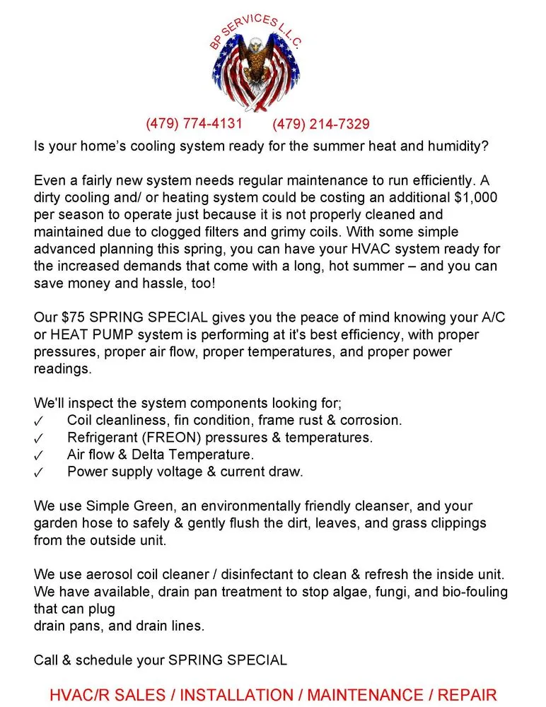 Slide of BP Services