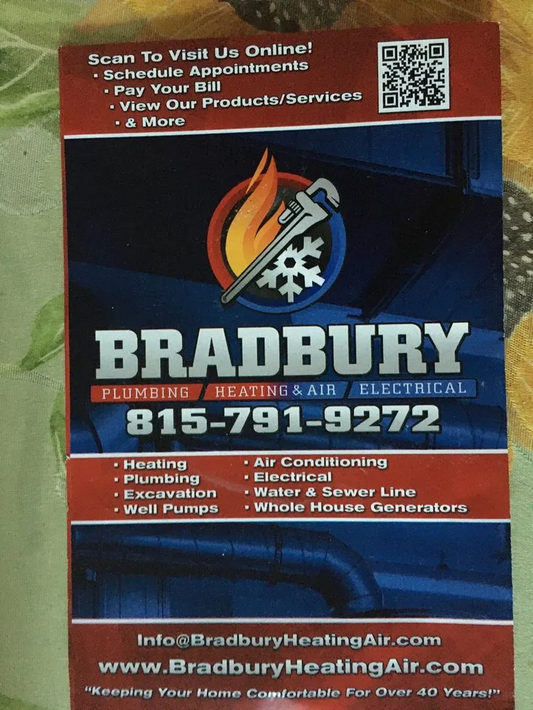 Local heating and cooling service same-day service across Bonfield, IL - Bradbury Plumbing, Heating, Air, & Electrical