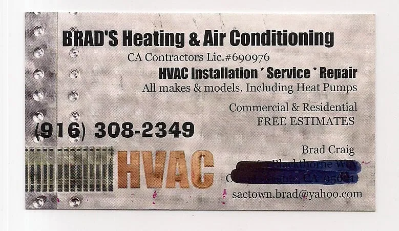 Slide of Brad's Heating & Air Conditioning