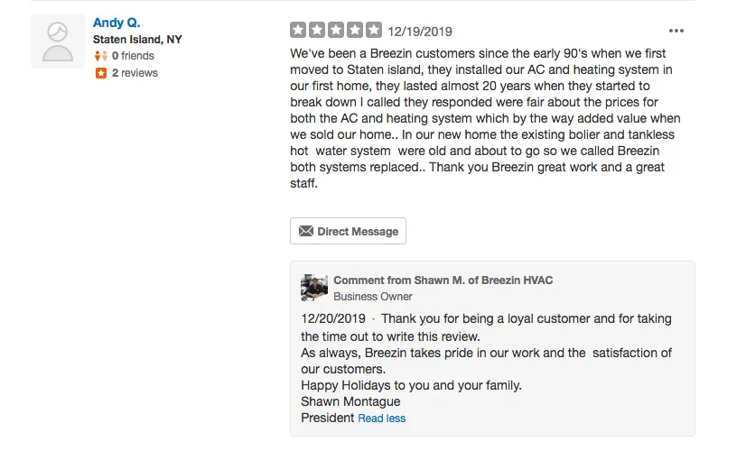 Slide of Breezin HVAC