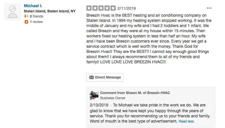 Slide of Breezin HVAC