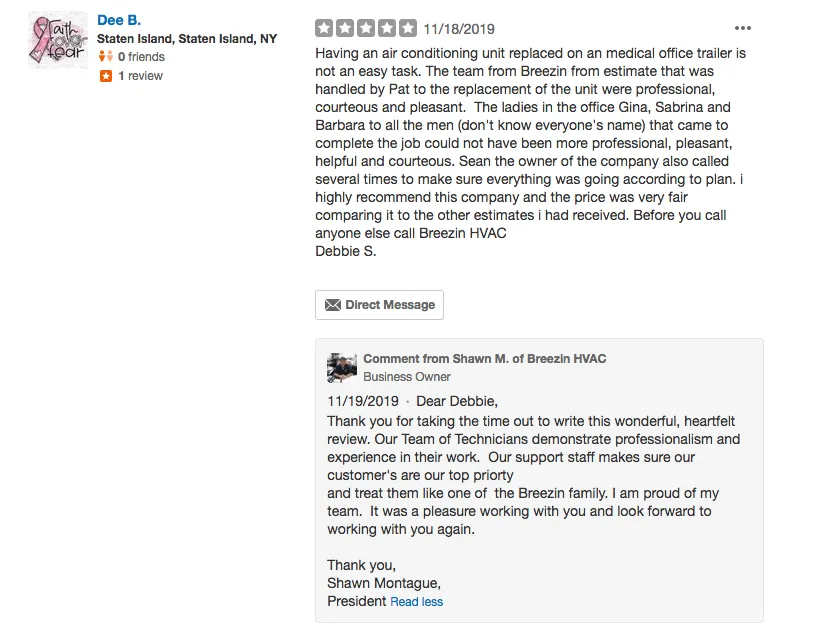 Slide of Breezin HVAC