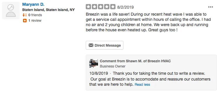 Slide of Breezin HVAC