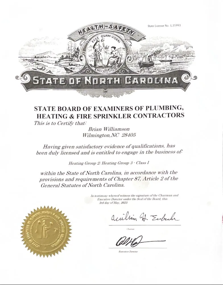 Slide of Brian Williamson Heating & Cooling Services