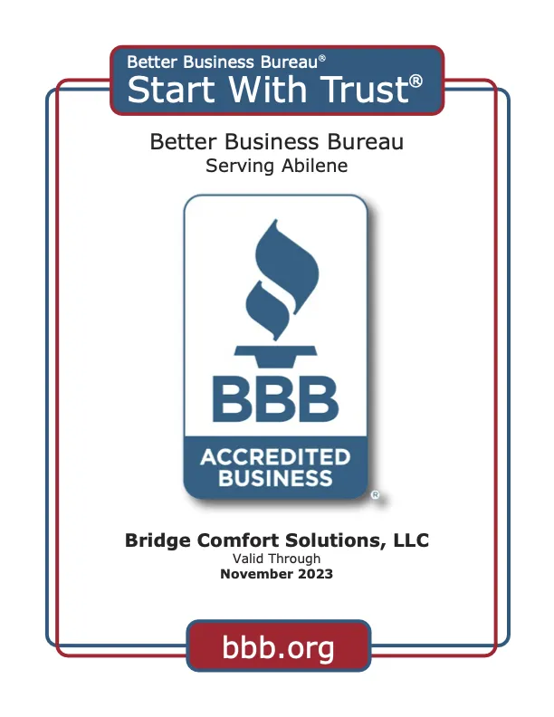 Local HVAC maintenance for residential systems in Tuscola, TX by Bridge Comfort Solutions