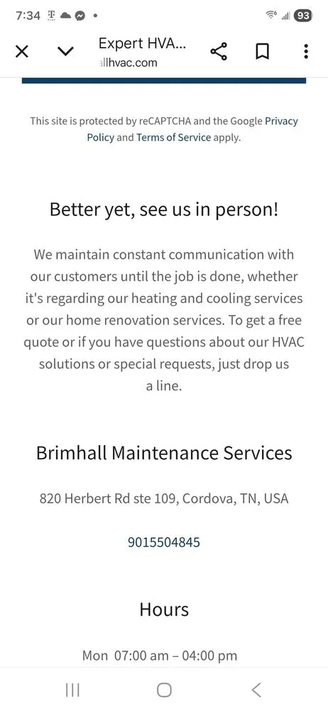 Slide of Brimhall Maintenance Services