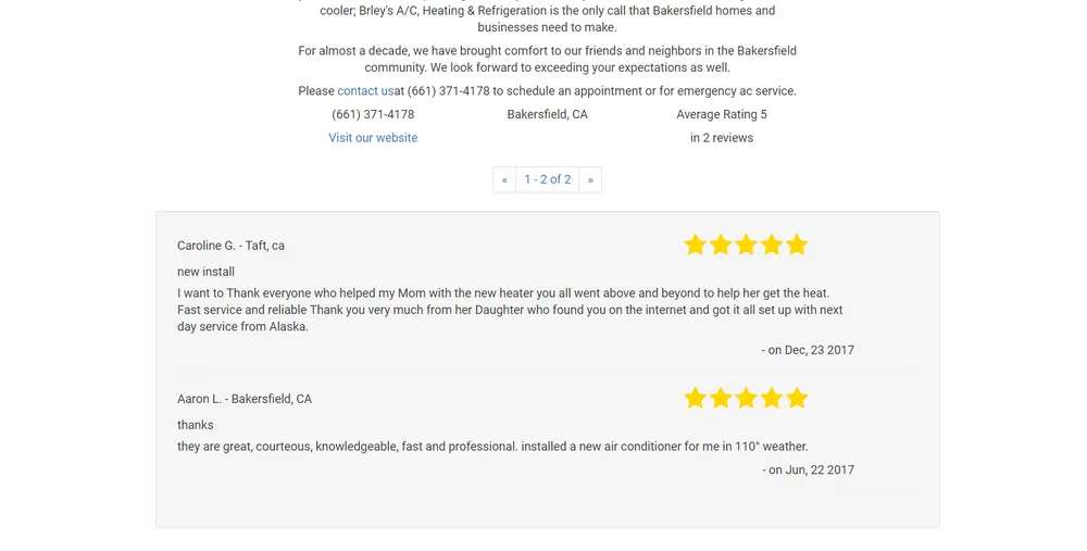 Slide of Brley's AC Heating & Refrigeration