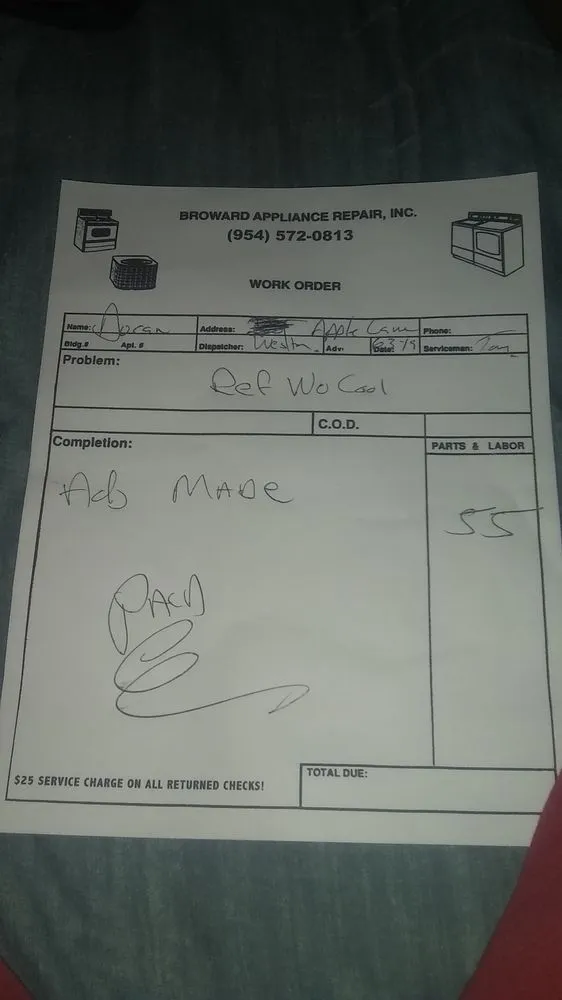 Slide of Broward Appliance Repair