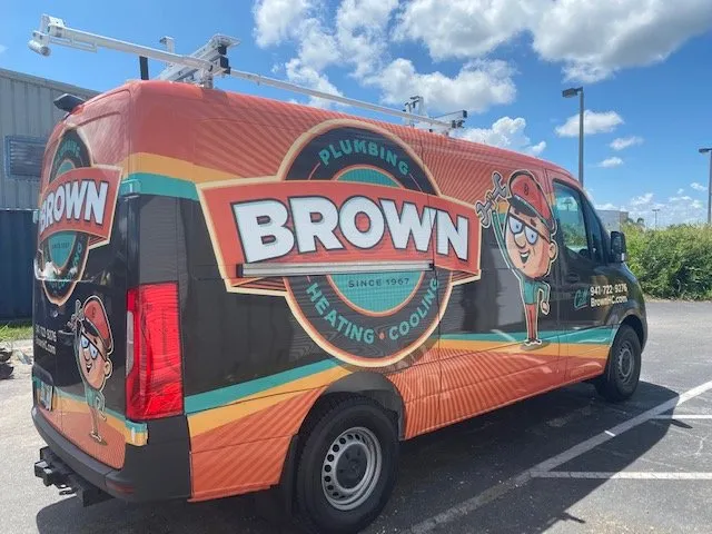 Slide of Brown Heating, Cooling, and Plumbing