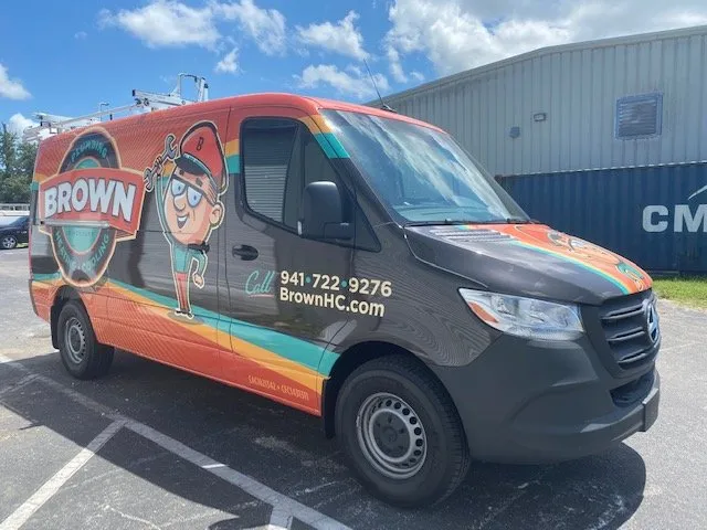 Slide of Brown Heating, Cooling, and Plumbing