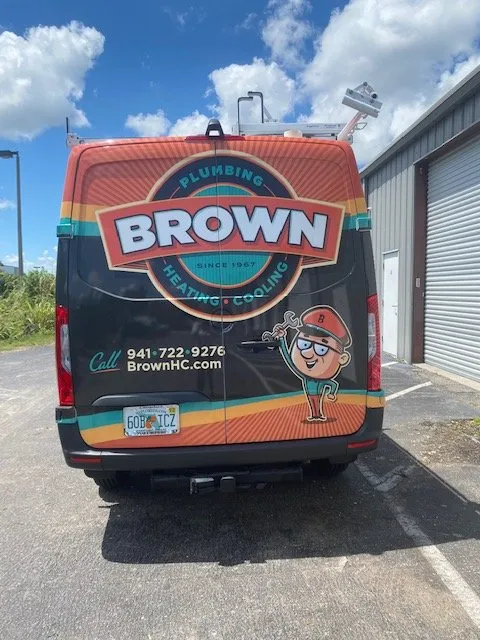 Slide of Brown Heating, Cooling, and Plumbing