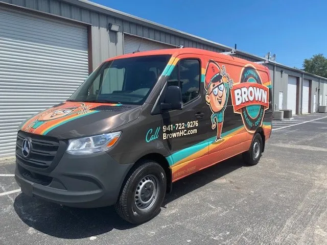 Slide of Brown Heating, Cooling, and Plumbing