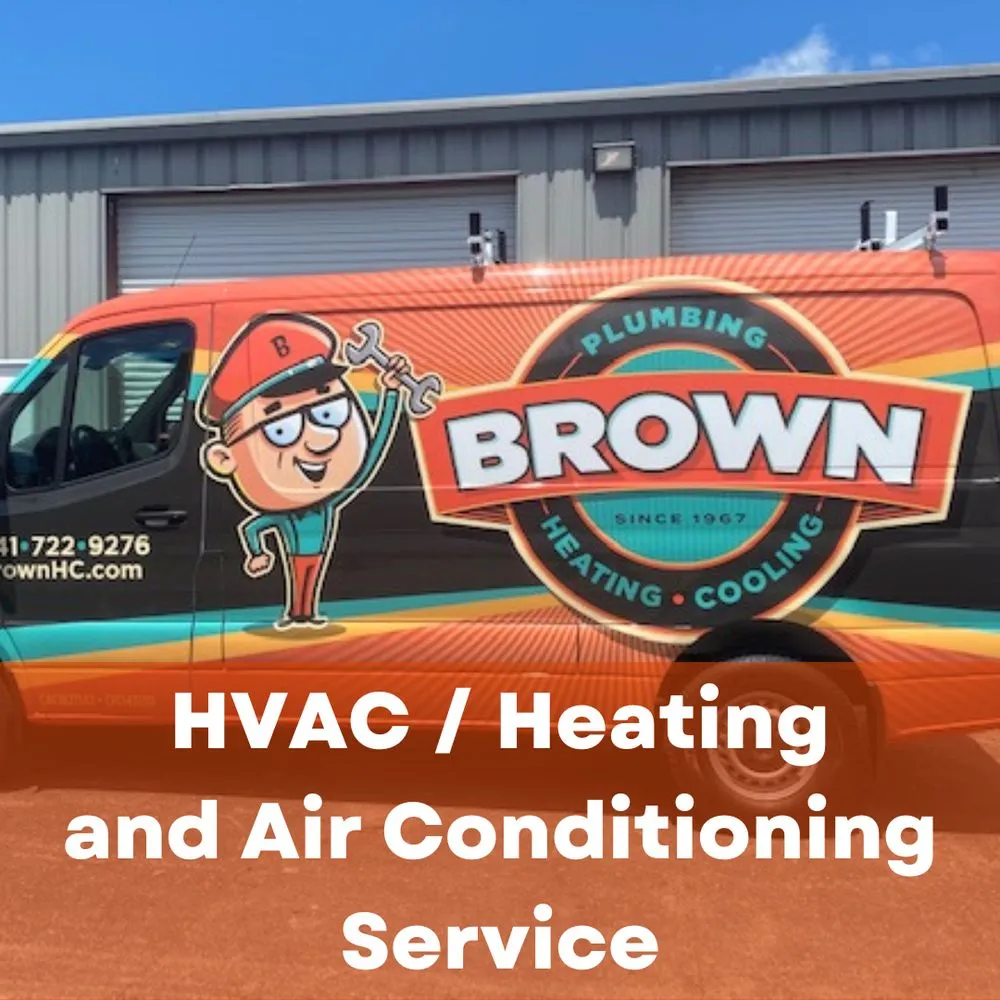 Slide of Brown Heating, Cooling, and Plumbing