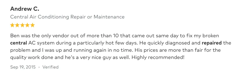 Slide of Brownstone Heating & Air Conditioning