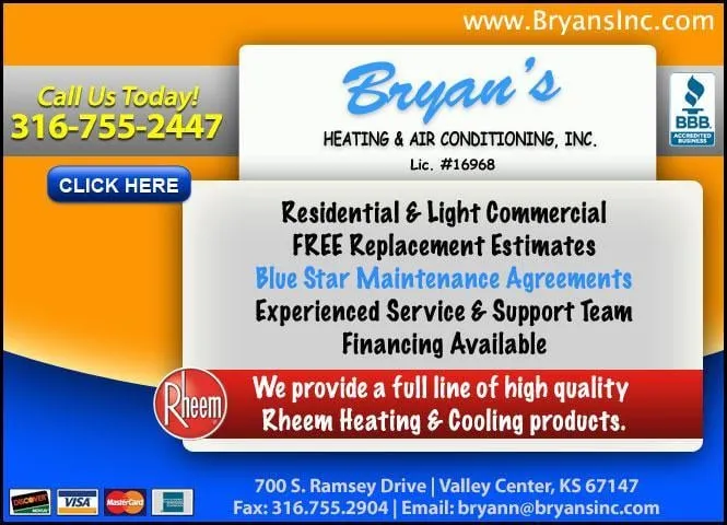 Slide of Bryan's Heating & Air Conditioning